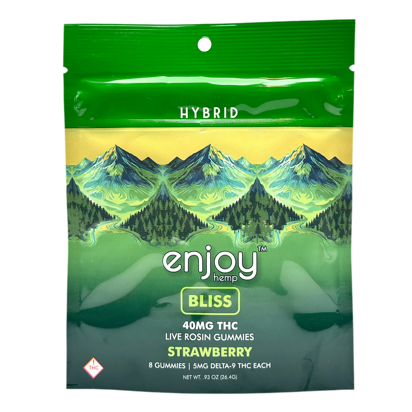 Enjoy Delta 9 1:0 Ratio Gummies 5mg THC Hybrid - Strawberry