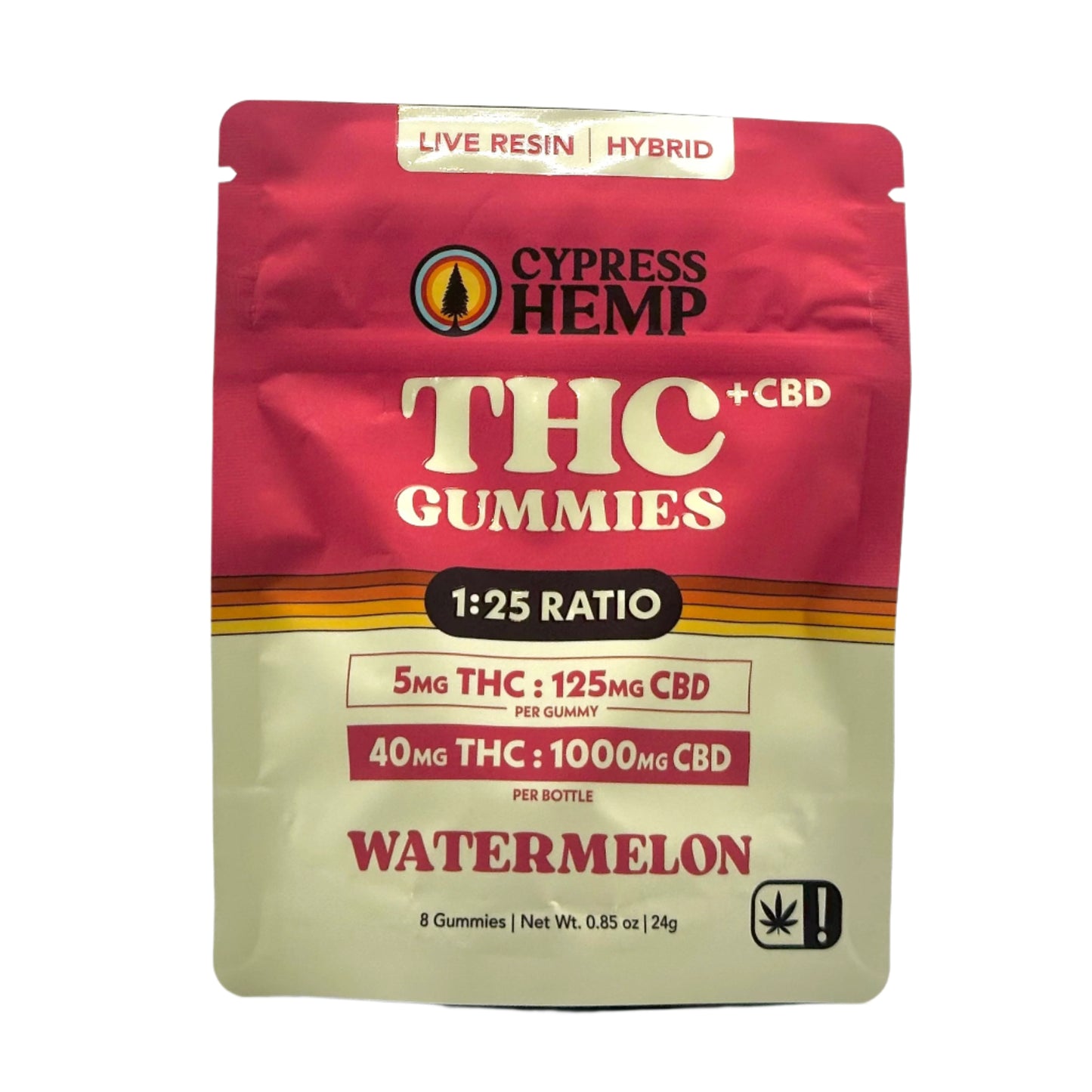 1:25 Ratio 5mg THC:125mg CBD Hybrid