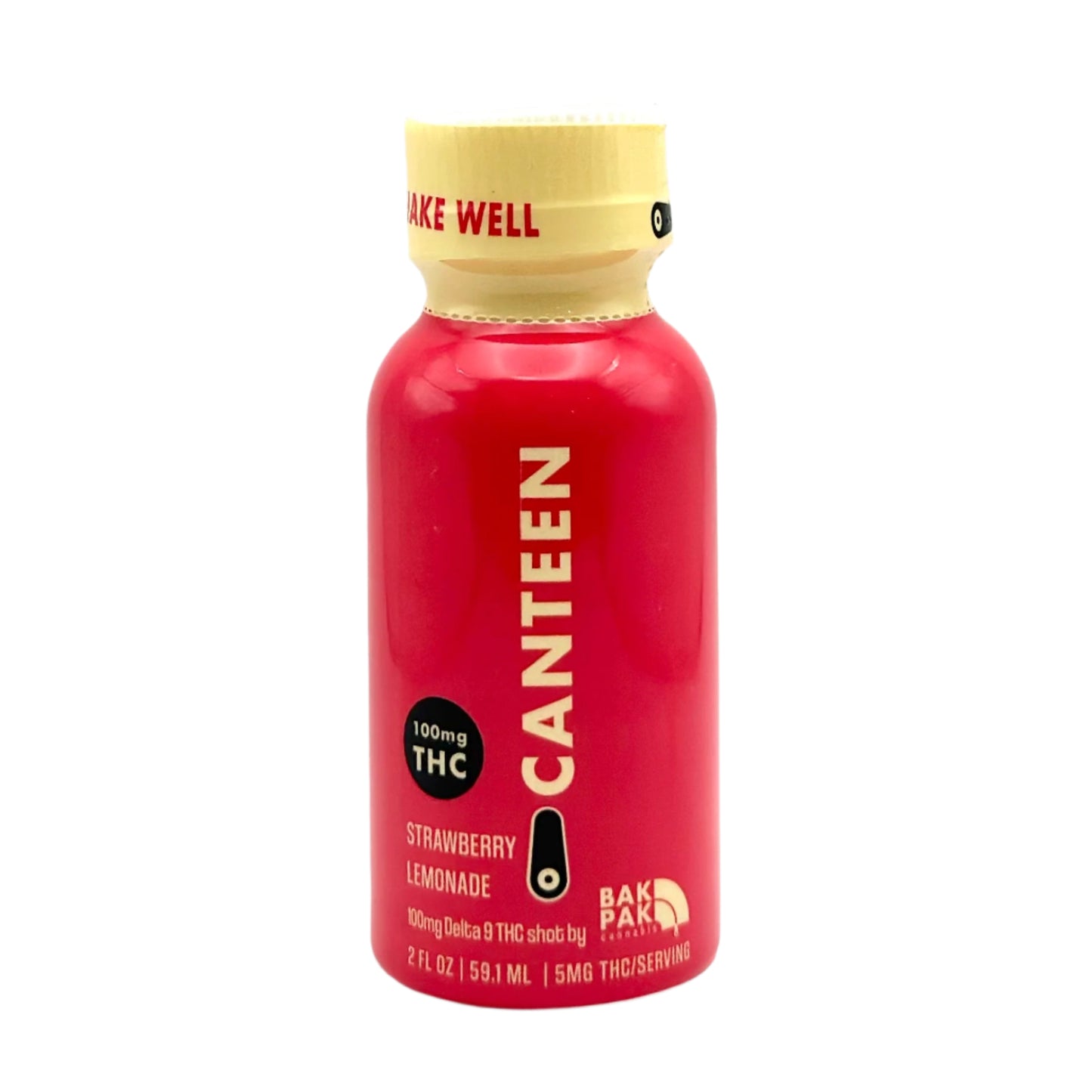 Canteen Shot 100mg THC - Strawberry Lemonade