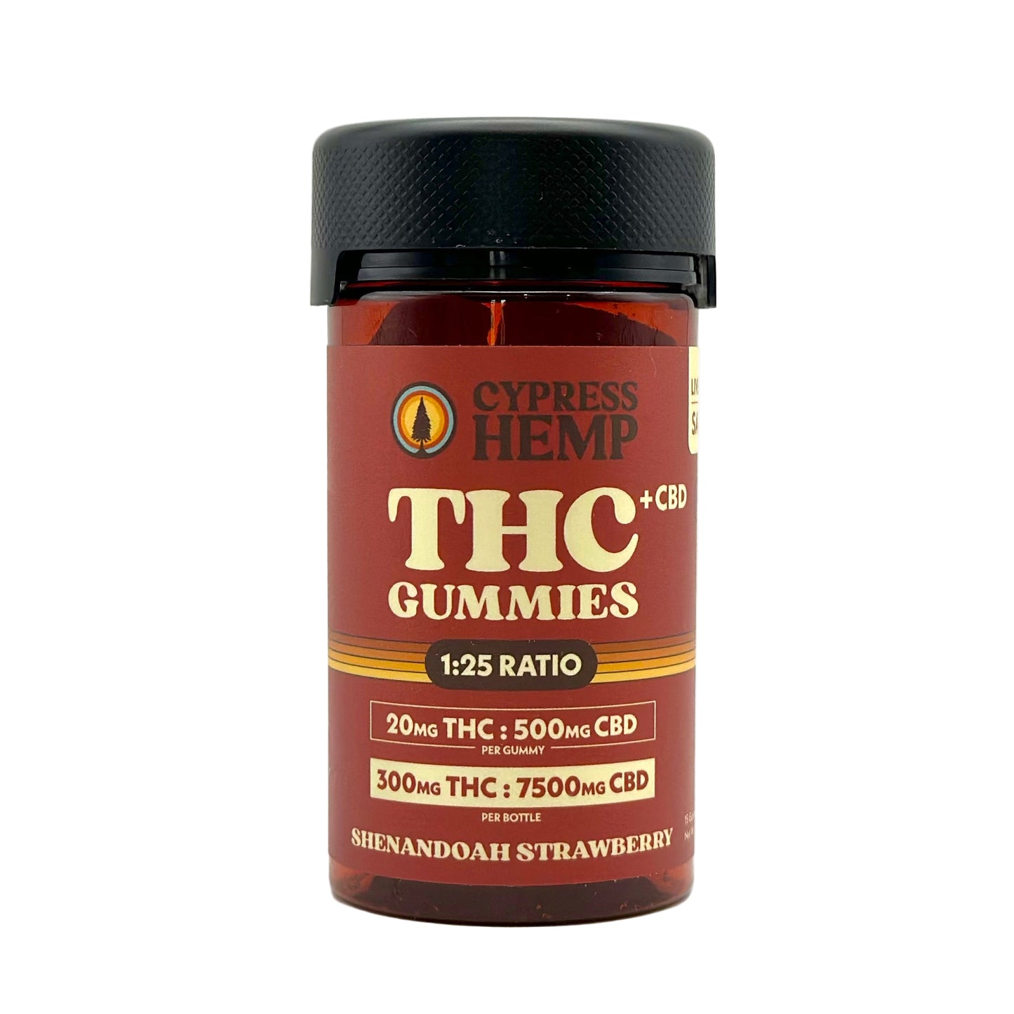 1:25 Ratio 20mg THC:500mg CBD Sativa - Shenandoah Strawberry