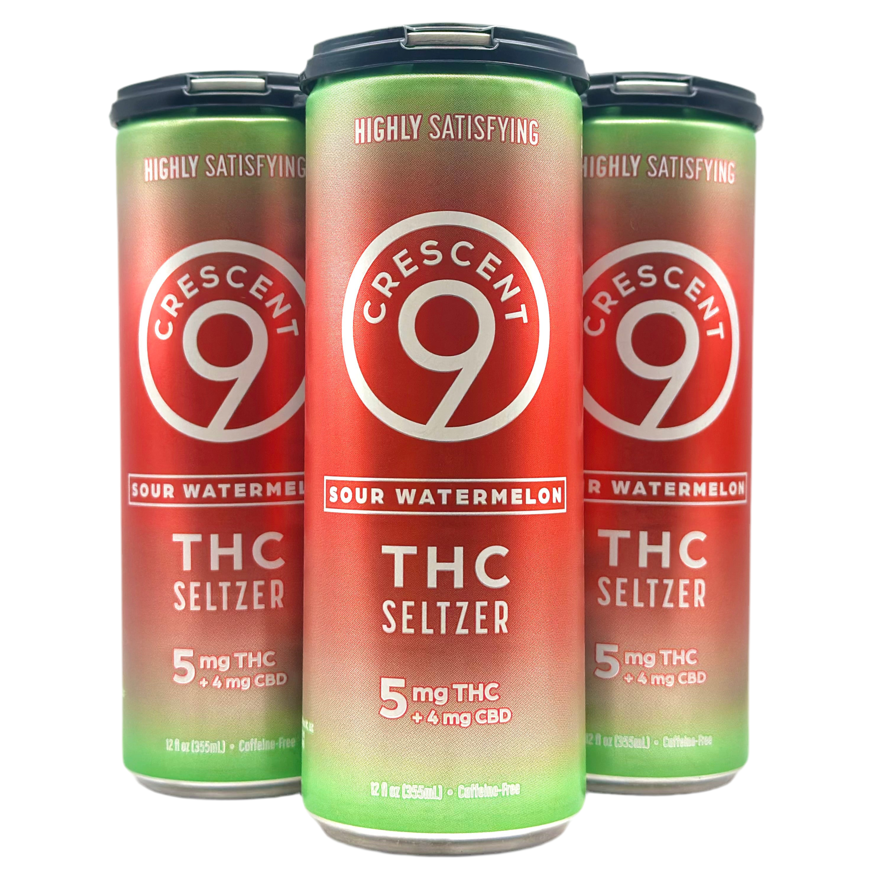 Crescent 9 Sour Watermelon 5mg THC Seltzer