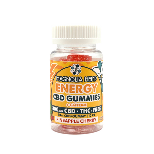 Magnolia Hemp Energy Gummies 300mg CBD + Caffeine Pineapple Cherry THC-FREE
