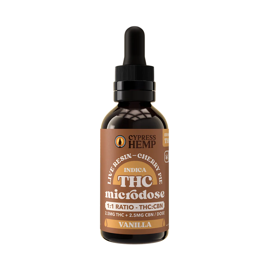Live Resin Sugar Free THC+CBN Microdose Oil (Indica) - Vanilla