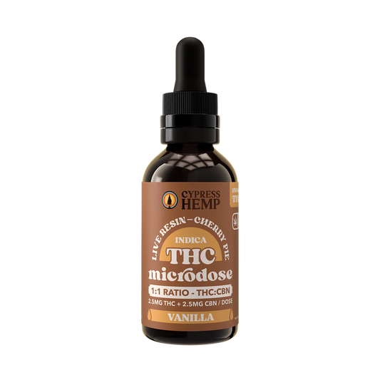 Live Resin Sugar Free THC+CBN Microdose Oil (Indica) - Vanilla