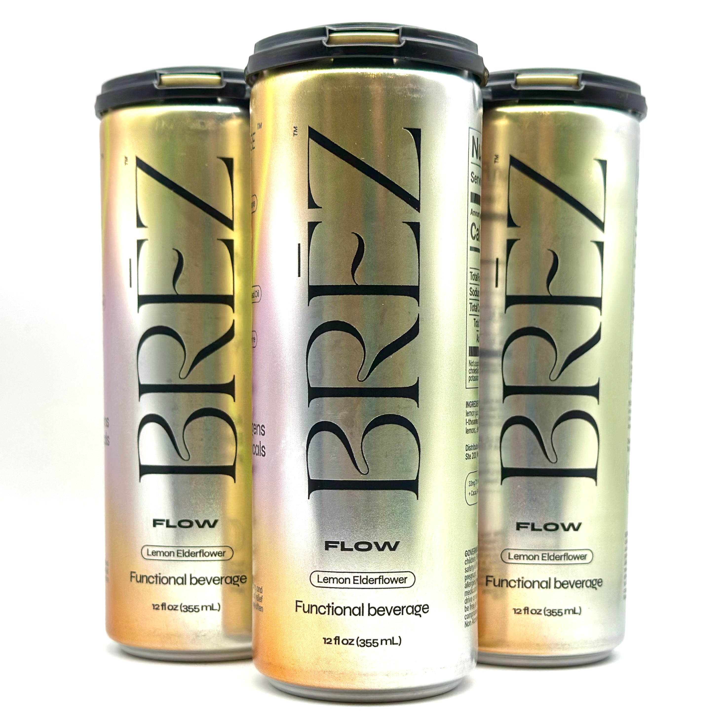 Brez Flow Functional Seltzer - Lemon Elderflower