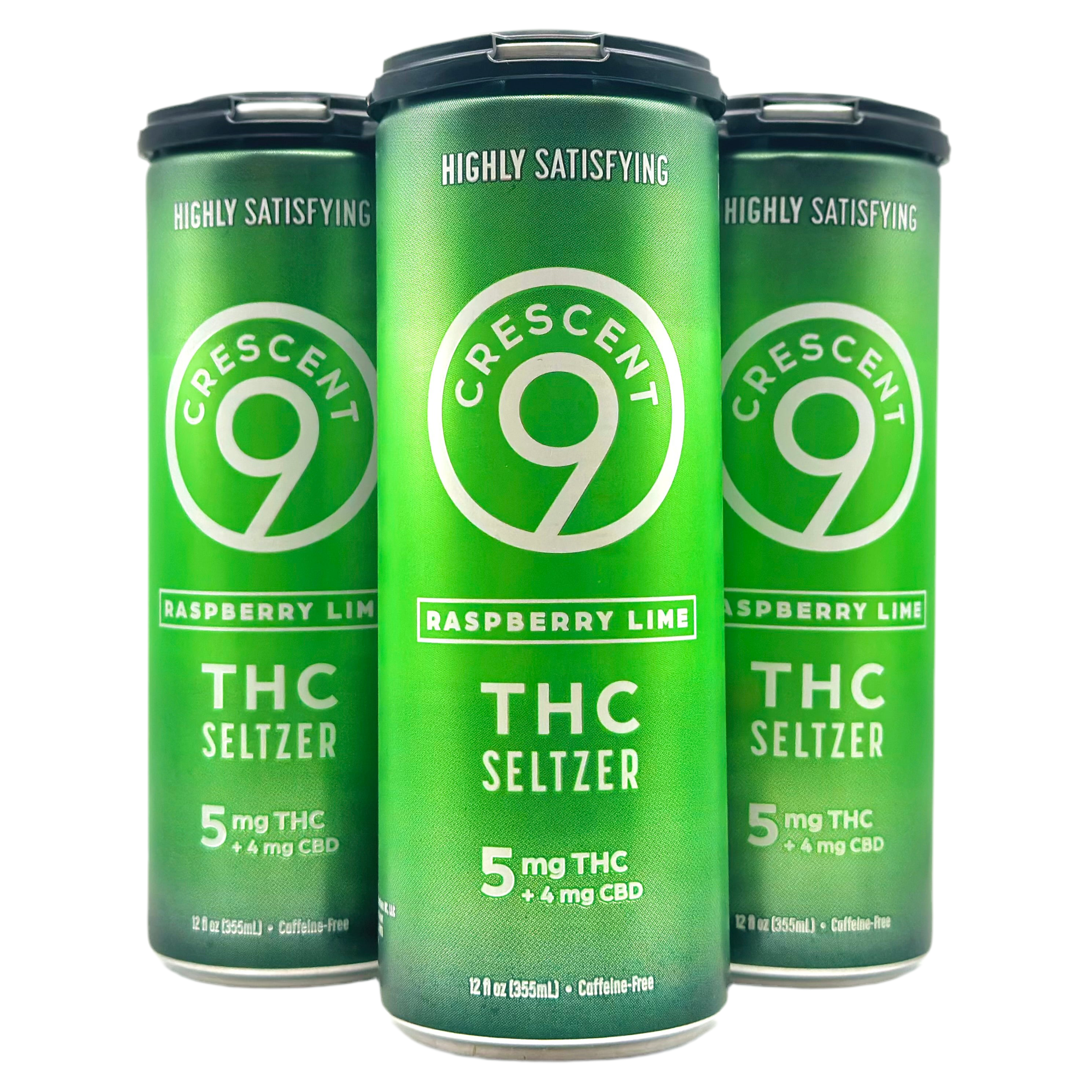 Crescent 9 Raspberry Lime 5mg THC Seltzer