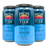 High Rise Blueberry Seltzer 5mg THC 10mg CBD