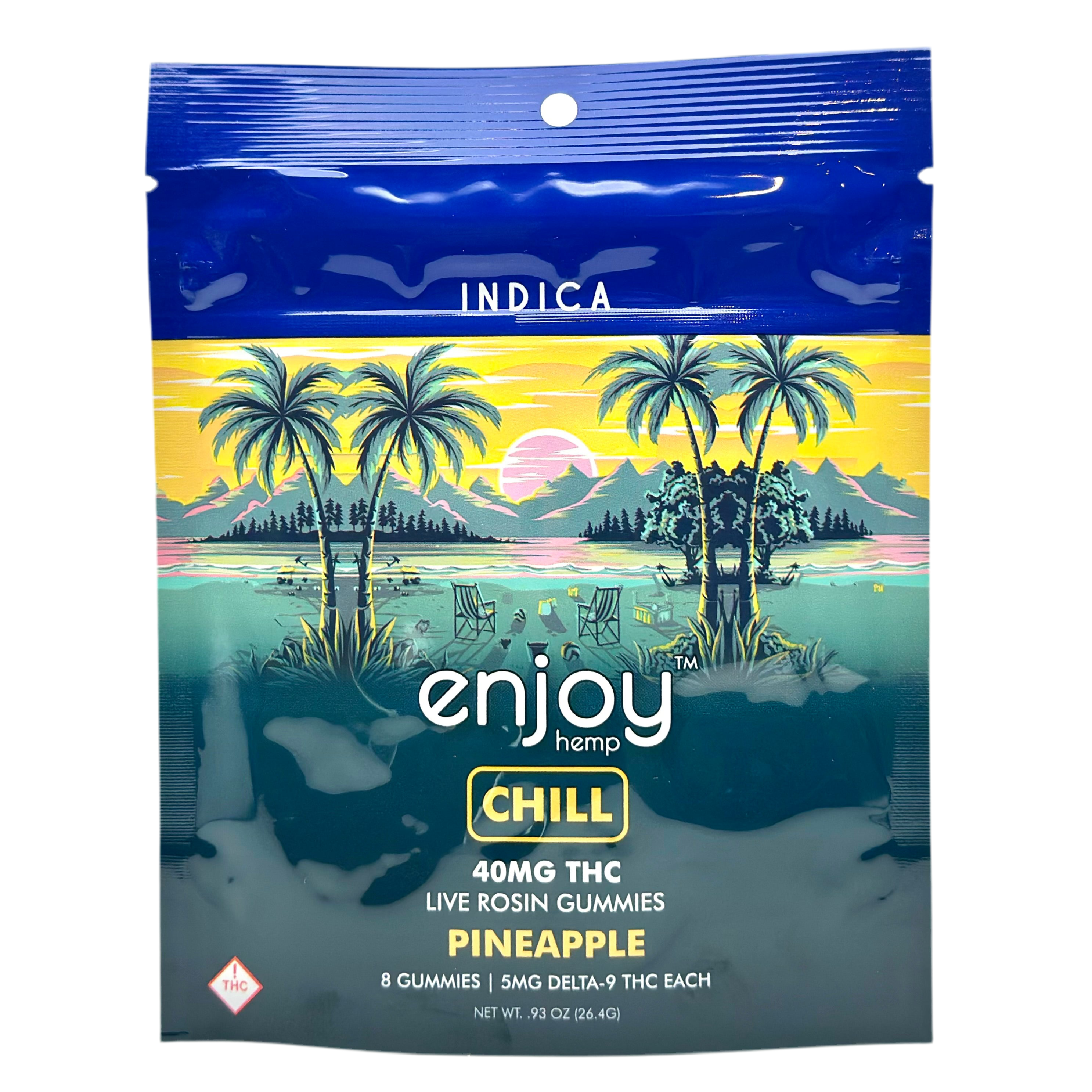 Enjoy Delta 9 1:0 Ratio Gummies 5mg THC Indica - Pineapple