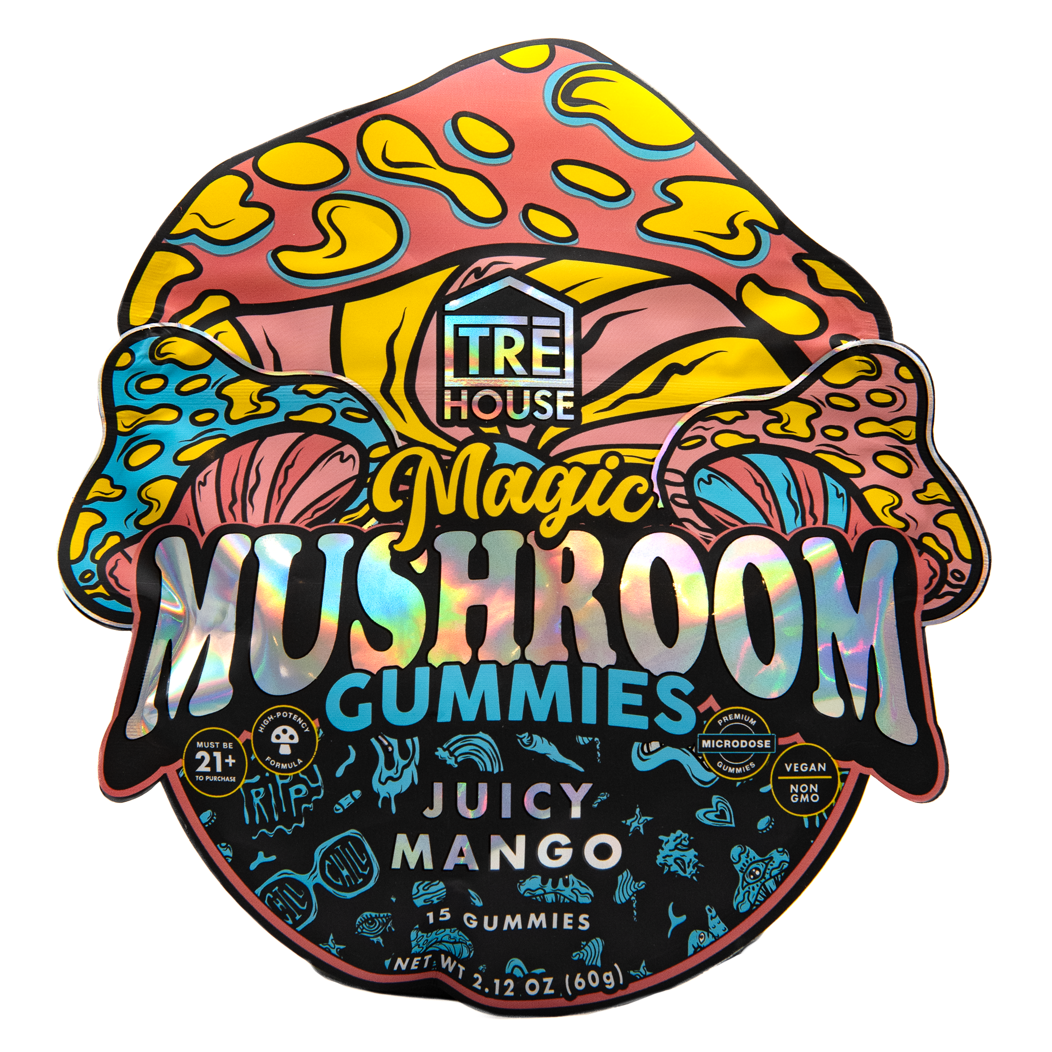 Tre House Magic Mushroom Gummies - Juicy Mango