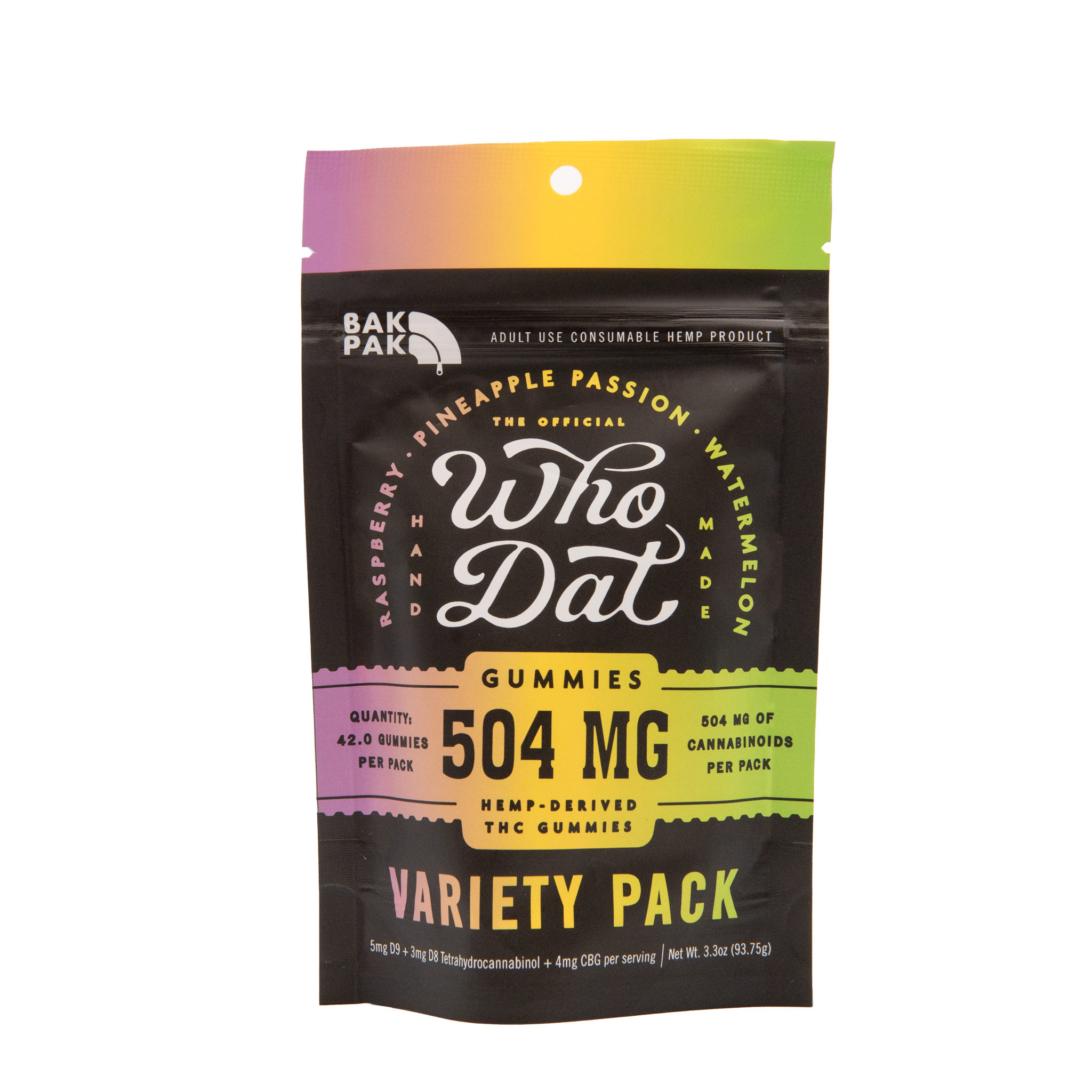 Who Dat Gummies 504mg THC+CBG - Variety Pack