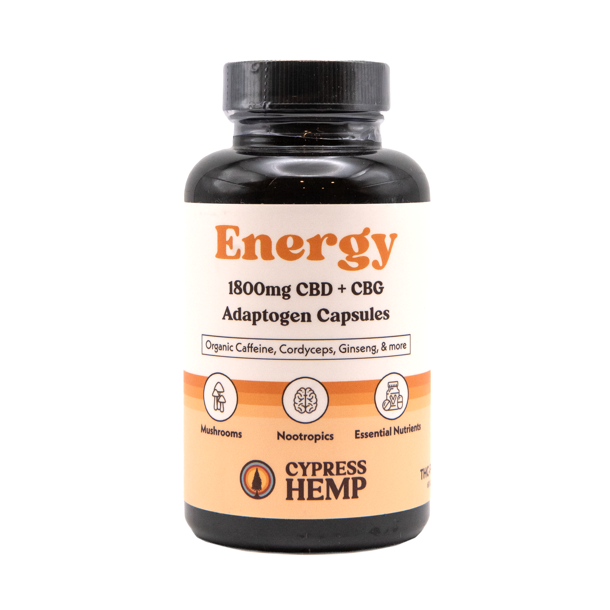 Energy Adaptogen 1800mg CBD+CBG Capsules