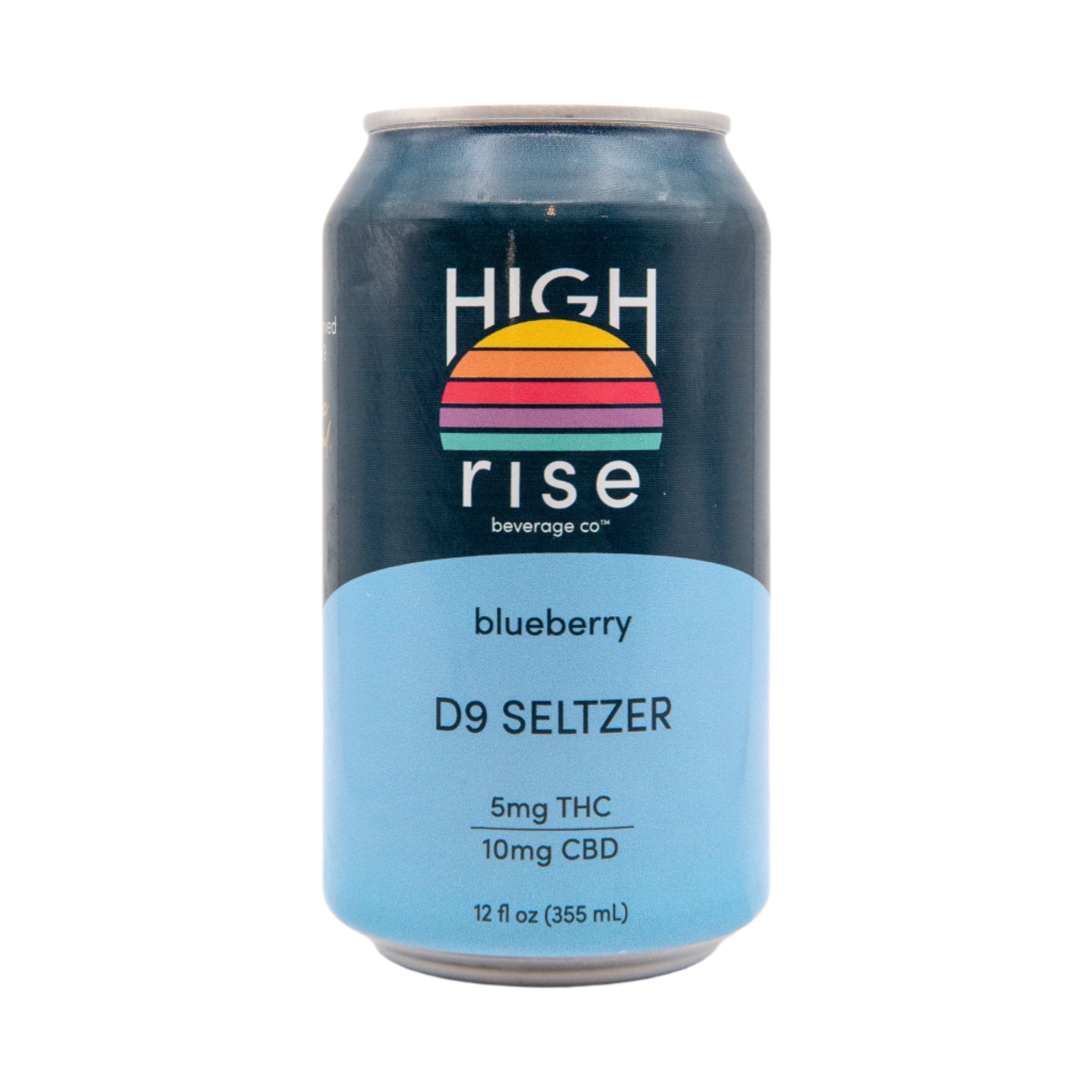 High Rise Blueberry Seltzer 5mg THC 10mg CBD