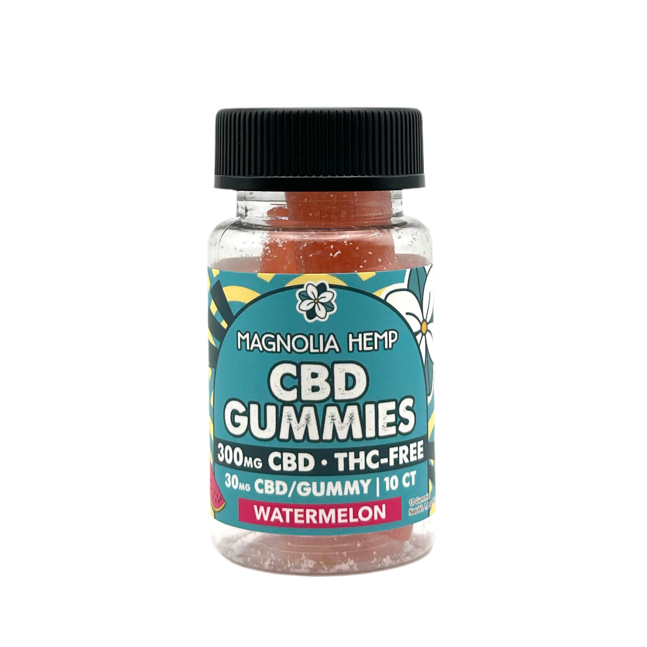 Magnolia Hemp Anytime Gummies 300mg CBD Watermelon THC-FREE