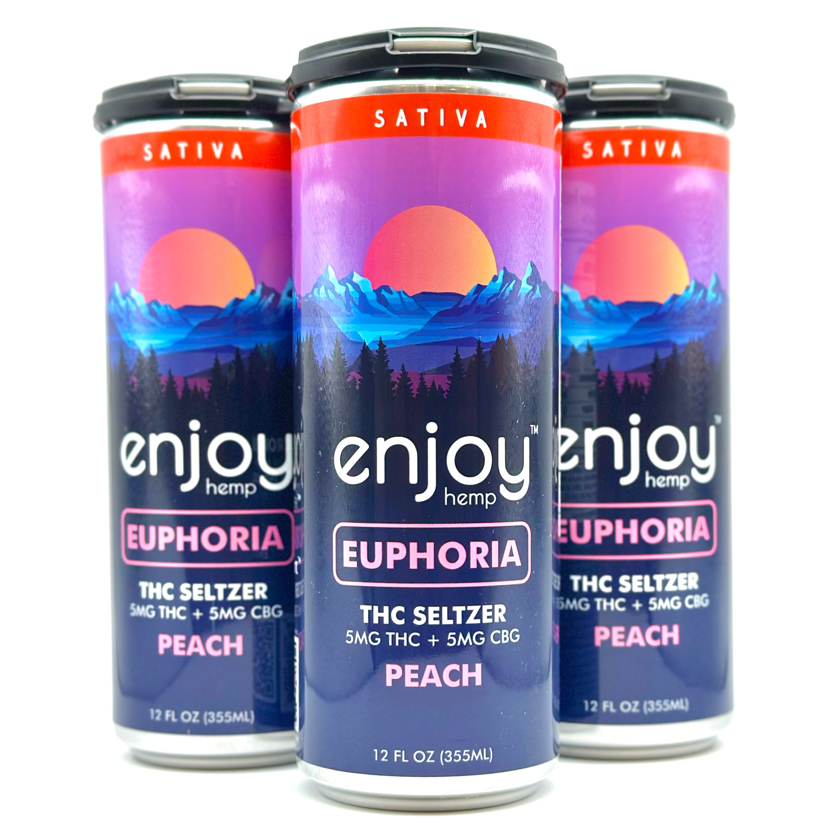 Enjoy Euphoria 5mg THC+5mg CBG Sativa - Peach
