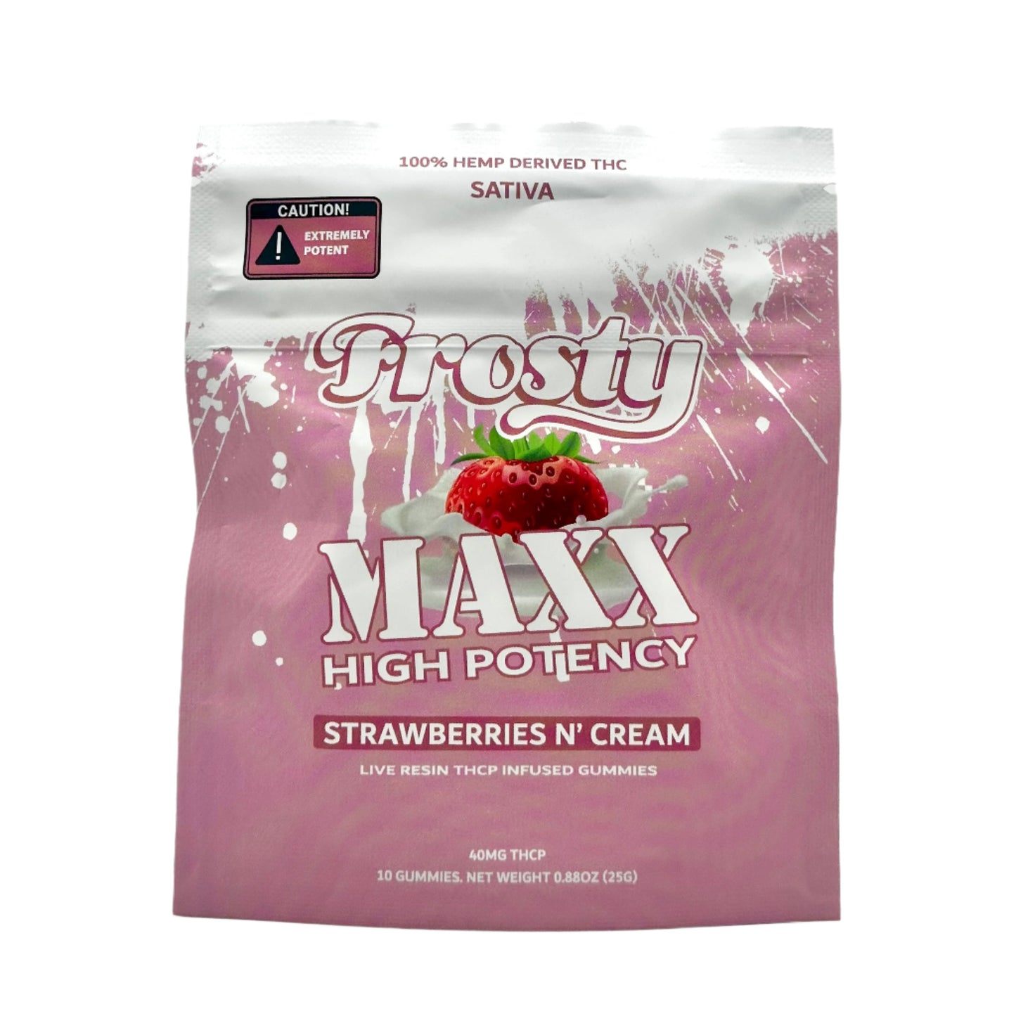 Frosty Maxx Sativa 4mg THCp Gummies - Strawberries N' Cream