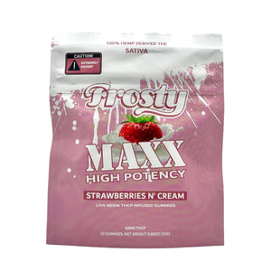 Frosty Maxx Sativa 4mg THCp Gummies - Strawberries N' Cream