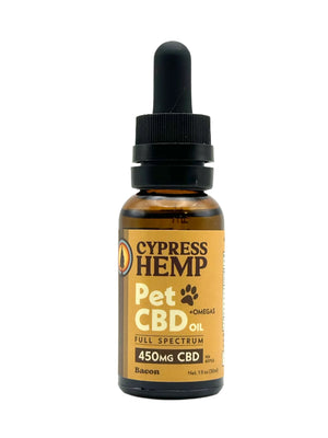 Full Spectrum 450mg CBD+OMEGAS Pet Oil - Bacon Flavor