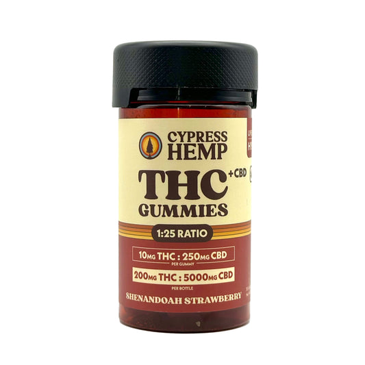 1:25 Ratio 10mg THC:250mg CBD Hybrid - Shenandoah Strawberry
