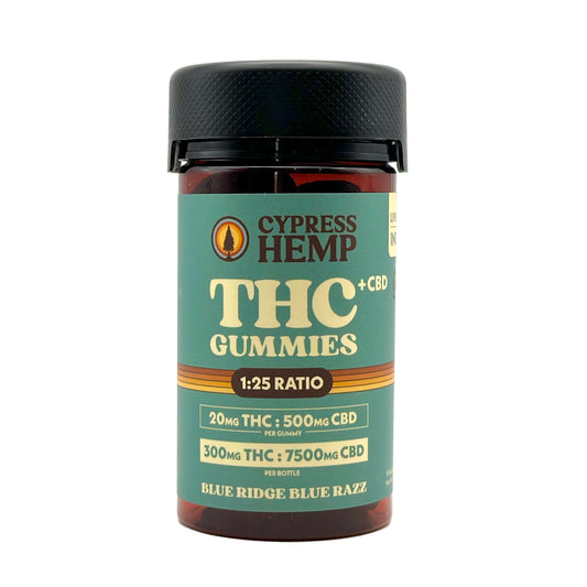 1:25 Ratio 20mg THC:500mg CBD Indica - Blue Ridge Blue Razz