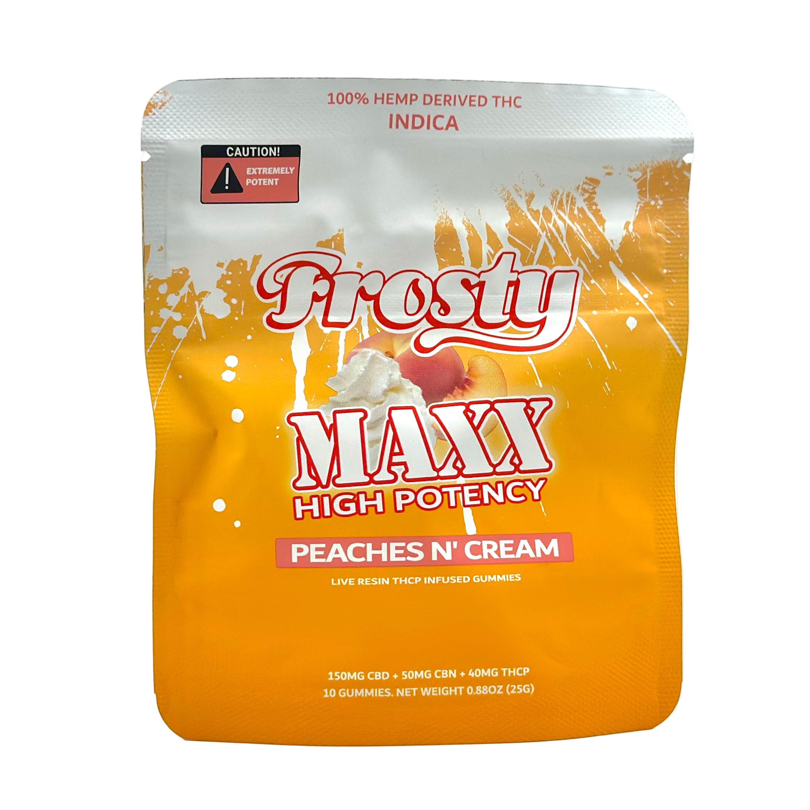 Frosty Maxx Indica THCp Gummies - Peaches N' Cream