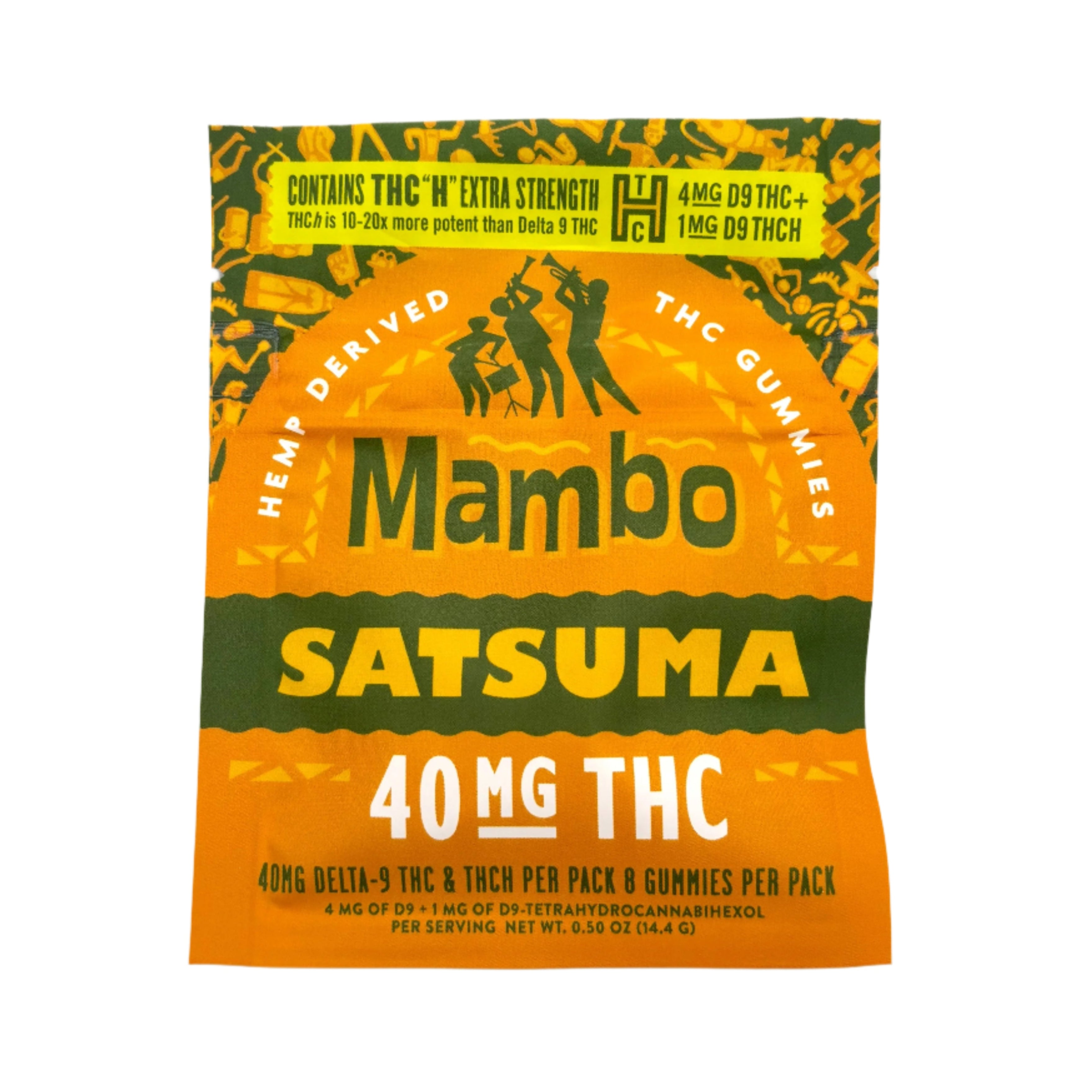 Mambo Gummies 4mg D9 + 1 THCh - Satsuma